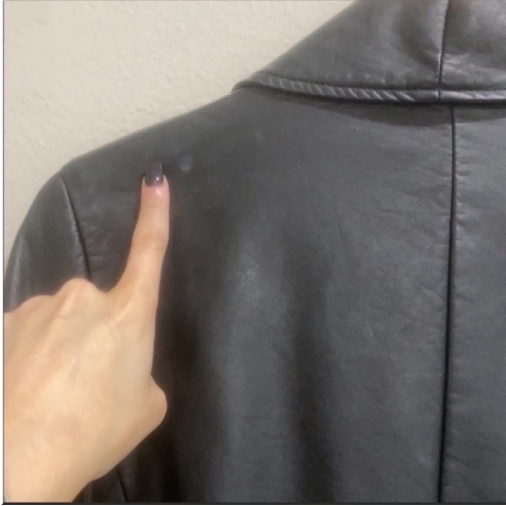 Black Faux Leather Jacket - Picture 6 of 9